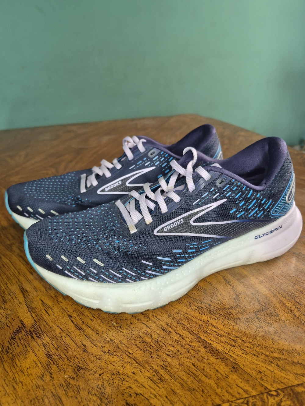 Brooks Glycerin 20 Peacoat Ocean Pastel Lilac Running Shoes Women's Size 10